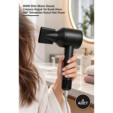 Yenilig 4 Adet Saç Kurutma Makinesi – 800W Bldc Motor Sessiz Çalışma Soğuk ve Sıcak Hava 360° Dönebilen Nozul Hair Dryer