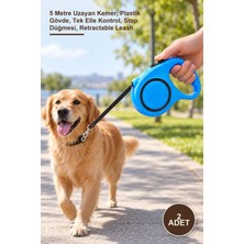 Yenilig 2 Adet Makaralı Otomatik Köpek Tasması – 5 Metre Uzayan Kemer, Plastik Gövde, Tek Elle Kontrol, Stop Düğmesi, Retractable Leash