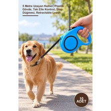 Yenilig 10 Adet Makaralı Otomatik Köpek Tasması – 5 Metre Uzayan Kemer, Plastik Gövde, Tek Elle Kontrol, Stop Düğmesi, Retractable Leash