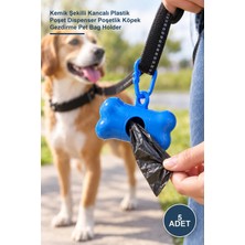 Yenilig 5 Adet Evcil Hayvan Kaka Poşeti Taşıma Çantası – Kemik Şekilli Kancalı Plastik Poşet Dispenser Poşetlik Köpek Gezdirme Pet Bag Holder