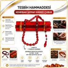 Torna Türk Tesbih Hammaddesi (Kehribar Sıkma Çubuk ) -Şeffaf Kırmızı