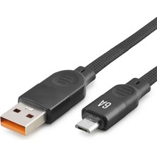 Skygo Micro Usb Şarj Ve Data Kablosu 6A 1 M Örgülü Siyah ND1181