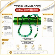 Torna Türk Tesbih Hammaddesi (Kehribar Sıkma Çubuk ) -Şeffaf Yeşil