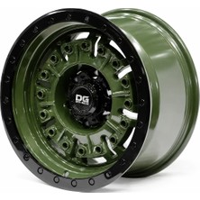 Dg 55250 17X9.0 6X139.7 Et-12 Green Black Lip