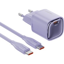Boğazören Renkli Şarj Aleti 30W Gan Type-C Kablolu Hızlı Şarj Adaptörü iPhone 15 16 17 Pro Max Samsung Uyumlu Şarj Cihazı