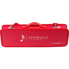 Hepeğitim 32 Tuşlu Özel Kutu Çantalı Kırmızı Melodika (Yedek Ağızlıklı)