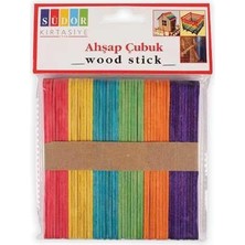 Just Cheap Store BS69 Ahşap Çubuk Küçük Renkli 1 Adet