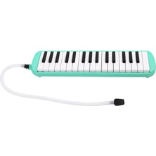 Hepeğitim 32 Tuşlu Bez Çantalı Su Yeşili Melodika (Yedek Ağızlıklı)