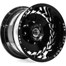 Black Wolf 1163 16X10 5X139.7 Et-45 Black/milling