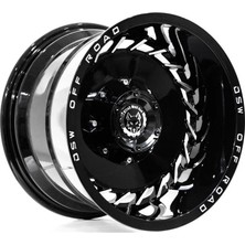 Black Wolf 1163 16X10 6X139.7 Et-45 Black/milling