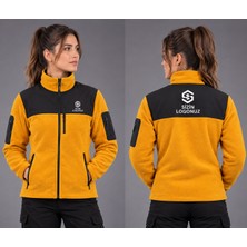Teknik Firma Logo Baskılı Soft Shell Polar Hırka 3 Cepli Anti-Pilling Tüylenme Yapmayan Tam Fermuar Garnili Polar