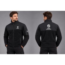 Teknik Firma Logo Baskılı Soft Shell Polar Hırka 3 Cepli Anti-Pilling Tüylenme Yapmayan Tam Fermuar Garnili Polar