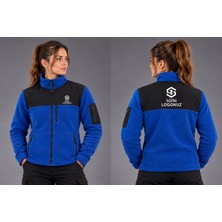 Teknik Firma Logo Baskılı Soft Shell Polar Hırka 3 Cepli Anti-Pilling Tüylenme Yapmayan Tam Fermuar Garnili Polar
