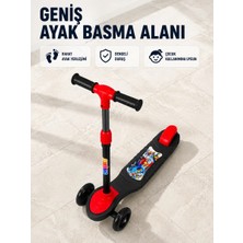 Çocuklar Için 3 Tekerlekli Scooter Ayarlanabilir Gidonlu Eğlenceli Sürüş Aracı