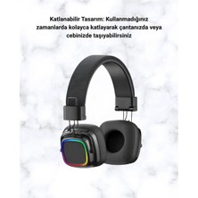 Renkli Işık Efektli Bluetooth 5. 3 Müzik Kulaklığı