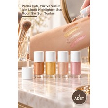 Yenilig 1 Adet Likit Highlighter Aydınlatıcı Seti – Parlak Işıltı, Yüz ve Vücut Için Liquid Highlighter, Star Moon Sky Sun Tonları