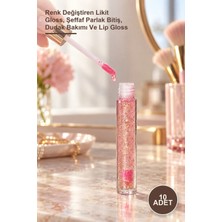 Yenilig 10 Adet Sihirli Dudak Parlatıcısı Gloss – Renk Değiştiren Likit Gloss, Şeffaf Parlak Bitiş, Dudak Bakımı ve Lip Gloss