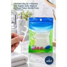 Yenilig 1 Adet Kürdanlı Diş Ipi – Çift Etkili (Diş Ipi + Kürdan), Ince Sağlam Iplik, Hijyenik Aç-Kapa Paket, Dental Floss