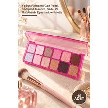 Yenilig 15 Adet 12'li Sedefli ve Mat Far Paleti – Yoğun Pigmentli Göz Paleti, Kompakt Tasarım, ve Mat Finish, Eyeshadow Palette