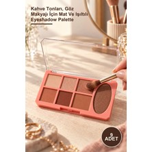Yenilig 9 Adet 7 Renk Far Paleti – Kahve Tonları, Göz Makyajı Için Mat ve Işıltılı Eyeshadow Palette