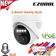 Ezcool EZ-1045IPS 5mp 2.8mm Hıbrıt Poe Sesli Ip Dome Kamera