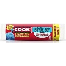 Cook Eko Büyük Mavi Çöp Poşeti 65*80 cm 20 Li