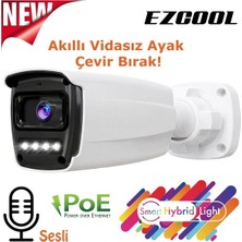 Ezcool EZ-4045IPS 5mp 3.6mm Hibrit Poe Sesli Ip Bullet Kamera