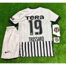LEGENT LADY Bêşiktâ'ş' 2027 Leandro Trossard  Yeni Sezon Iç Saha Çubuklu Çocuk Forması 4'lü Set  Forma Şort Çorap Bileklik
