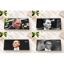Lizy 2027 Spiralli Masa Takvim 12X33 cm Atatürk