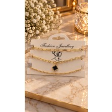 Trendy Chic 3 Adet Yonca Charmlı Bileklik