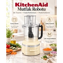 Kitchenaid 5KFP1319 3,1 L Mutfak Robotu 400 W – Exactslice Ayarlı Dilimleme, Doğrama, Rendeleme, Küp Kesme, Hamur Yoğurma, 2 Hız + Pulse, 3’ü 1 Arada Besleme Haznesi, Çok Fonksiyonlu