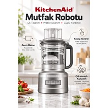 Kitchenaid 5KFP1319 3,1 L Mutfak Robotu 400 W – Exactslice Ayarlı Dilimleme, Doğrama, Rendeleme, Küp Kesme, Hamur Yoğurma, 2 Hız + Pulse, 3’ü 1 Arada Besleme Haznesi, Çok Fonksiyonlu