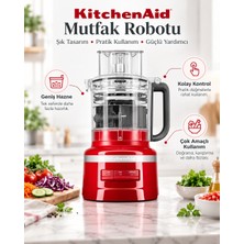 Kitchenaid 5KFP1319 3,1 L Mutfak Robotu 400 W – Exactslice Ayarlı Dilimleme, Doğrama, Rendeleme, Küp Kesme, Hamur Yoğurma, 2 Hız + Pulse, 3’ü 1 Arada Besleme Haznesi, Çok Fonksiyonlu