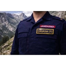 Çukurova Ütü Jandarma Asayiş Pvc Isimlik, Cırtlı, 10 cm x 2,5 cm