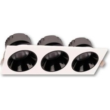 Ack AD10-01700 3X10W Sıva Altı Kare Downlıght Beyaz 3000K