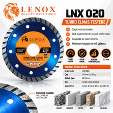 Lenox LNX020 115 × 22,23 mm Turbo Elmas Testere – 4,5 Inç