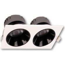Ack AD10-01600 2X10W Sıva Altı Kare Downlıght Beyaz 3000K