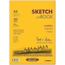 Sahra A4 Tutkallı Sketchbook 90 Gr. Ivory 90 Yaprak Eskiz Defteri