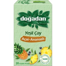 Doğadan Yeşil Çay Açai Ananaslı Bardak Poşet Çay