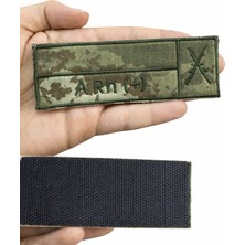 Çukurova Ütü Kkk Kamuflaj Isimlik Piyade Cırtlı 12 cm x 4 cm