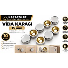 Karapolat 15 mm Dekoratif Vida Kapağı Kapatıcı (10 Adet)