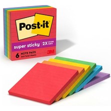 S Per Yap Kan Notlar; 10,2 x 10,2 Cm, 6 Blok, 2 x Yap Ma G C, Marrakesh Koleksiyonu, Birincil Renkler (K Rm Z, Sar, Ye Il, Mavi, Lila), Geri D N T R Lebilir (675-6SSAN)