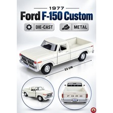 Giffy Oyuncak 1977 Ford F-150 Custom 1:24 Die-Cast Metal Model Araba 23 cm Açılır Kapılı Klasik Pickup
