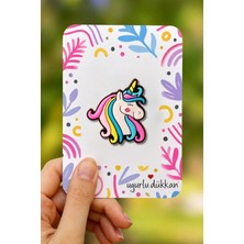 Uğurlu Dükkan Unicorn Kafası Silikon Rozet