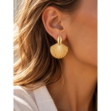 Adata Jewelry Vıp Deniz Kabuğu Model Küpe Gold