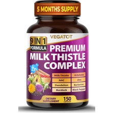 Vegatot Premium Milk Thistle 9-In-1 With Artichoke, 150 Capsules.