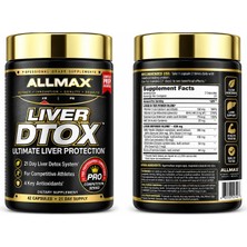 Allmax Liver D-Tox Best Detox Liver N-Acetyl-Cysteine Milk Thistle Turmeric Artichoke 42 Caps