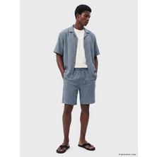 Lc Waikiki Yeni Sezon Indigo Loose Fit Resort Yaka Müslin Erkek Gömlek