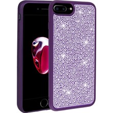 Apple iPhone 8 Plus Kılıf Parlak Taşlı Tasarım Zore Ston Kapak Mars