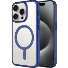 Apple iPhone 15 Pro Max Kılıf Wireless Şarj Özellikli Sert Pc Zore Mat Riksos M-Safe Kapak Mars